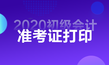 浙江省2020年初级会计打印准考证的时间是何时？